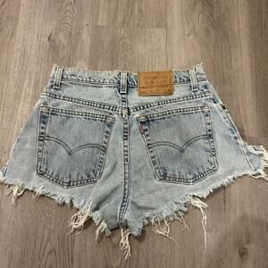 Levis light wash mini shorts